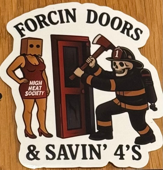 4" Forcin Doors & Savin 4's Sticker