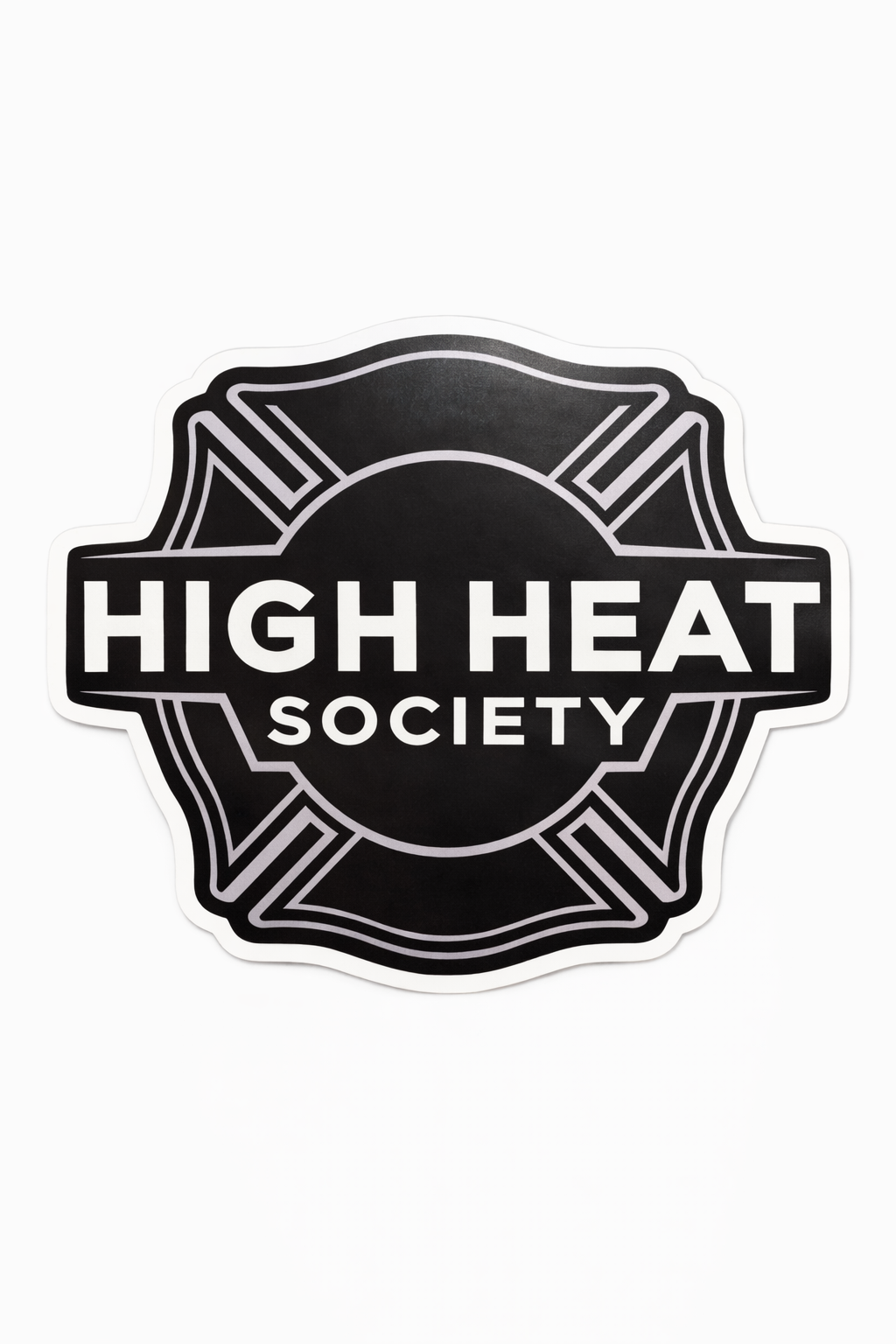 4" High Heat Society BW Sticker