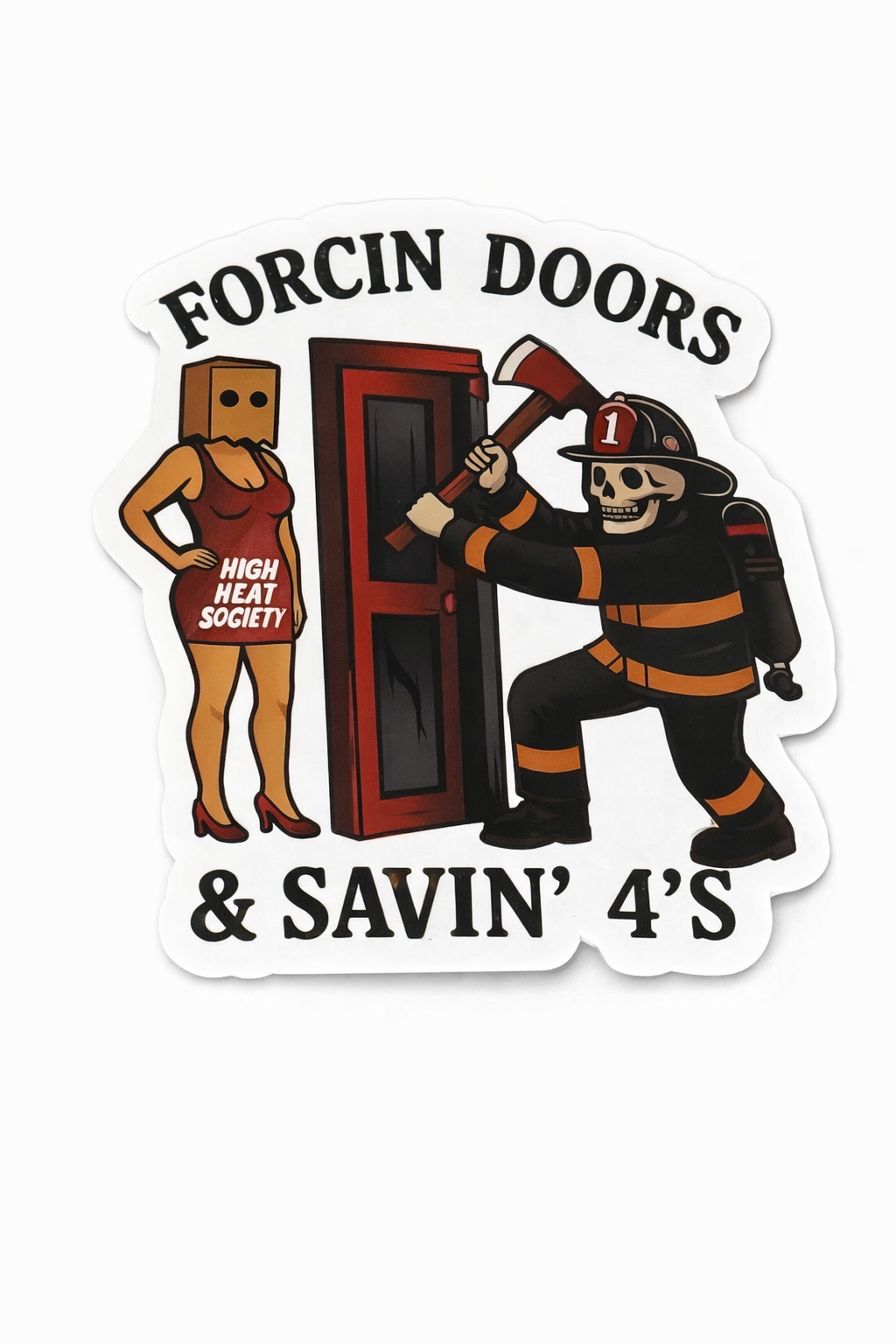 4" Forcin Doors & Savin 4's Sticker