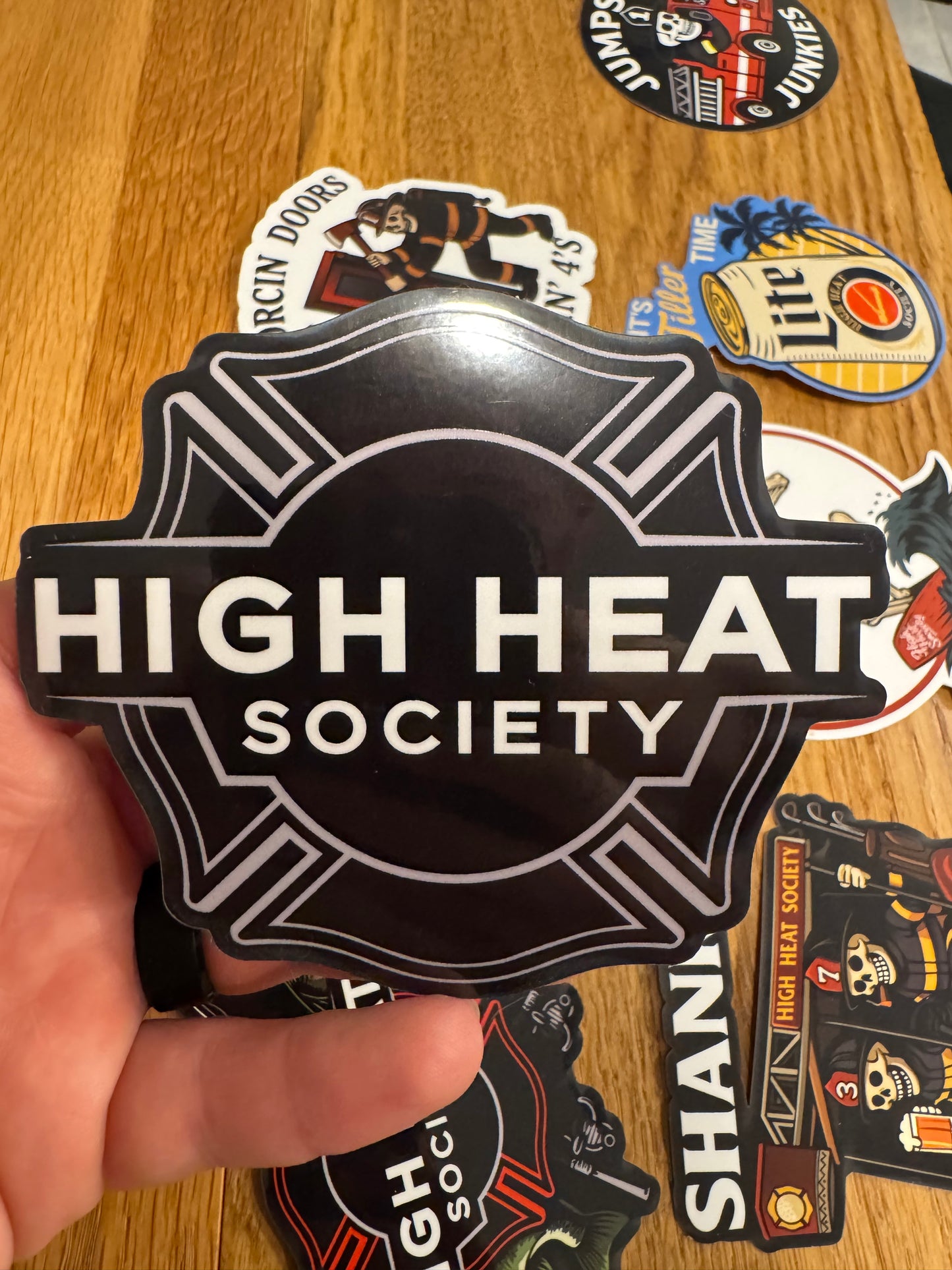4" High Heat Society BW Sticker